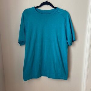 Lululemon Metal Vent Tech Short Sleeve Shirt Teal Blue Size L